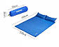 Килимок надувний двомісний з подушкою Naturehike 185*130 NH18Q010-D peacock blue, фото 7