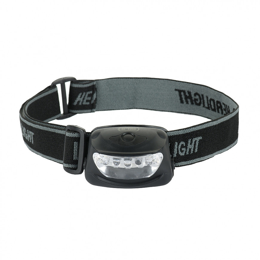 Ліхтар налобний M-Tac 4+1 LED Black MTC-HL-022-BK