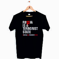Футболка Арбуз черная с принтом Russia is a terrorist state M EC, код: 8129801