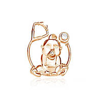 Значок BROCHE Фонендоскоп с малышом золотистый BRGV112972 PS, код: 7715661