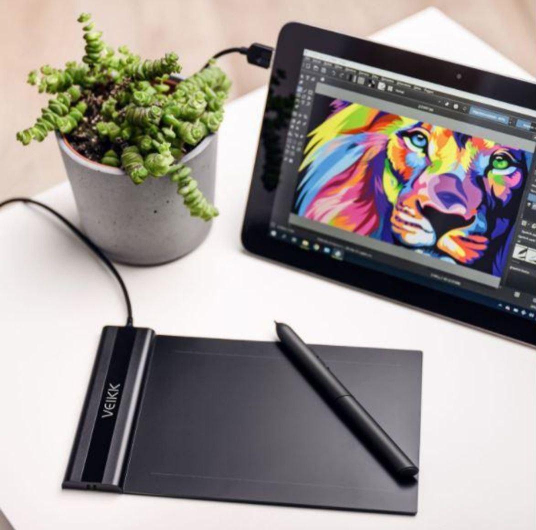 Компактний графічний планшет VEIKK S640 Graphics Tablet для малювання з активною площею 6x4" дюймів