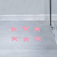 Мини коврики для ванной противоскользящие Xinfugu AST-014 8.5х8.5 cm 6 шт. Розовый IX, код: 7927404