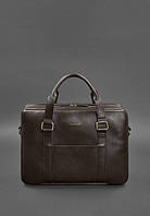 Кожаная сумка для ноутбука и документов темно-коричневая BlankNote OM, код: 8132823
