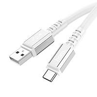 Кабель для зарядки hoco. X85 Strength USB на Type-C TPE 3A OD 6 мм 1 м White BS, код: 7809575