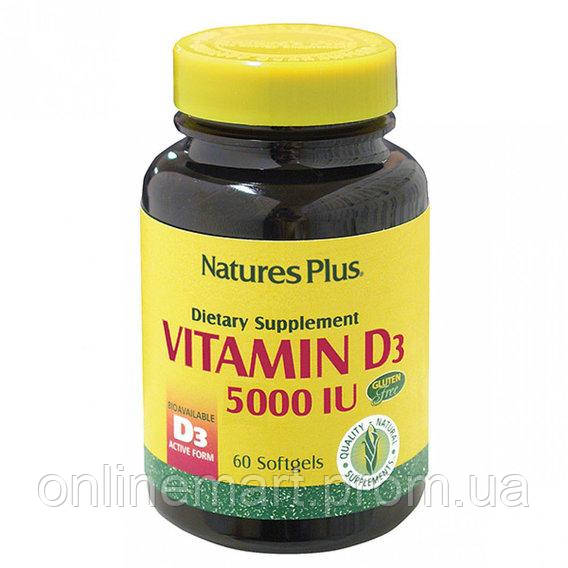 Купить Витамин D Natures Plus Vitamin D3 5000IU 60 Caps OM, код ...