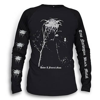 Футболка реглан з довгим рукавом DARKTHRONE Under A Funeral Moon чорний, фото 2