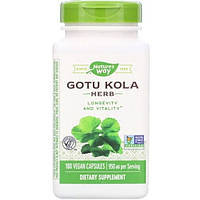 Комплекс для профилактики давления и кровообращения Nature's Way Gotu Kola Herb 475 mg 180 Ve EM, код: 7774873