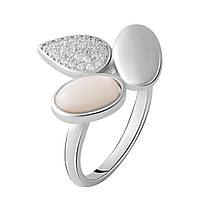 Серебряное кольцо SilverBreeze с натуральным перламутром (2055822) 18 размер EJ, код: 6434425