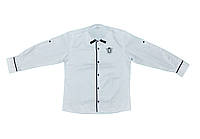 Белая рубашка с черной отделкой для мальчиков. размеры 4 года