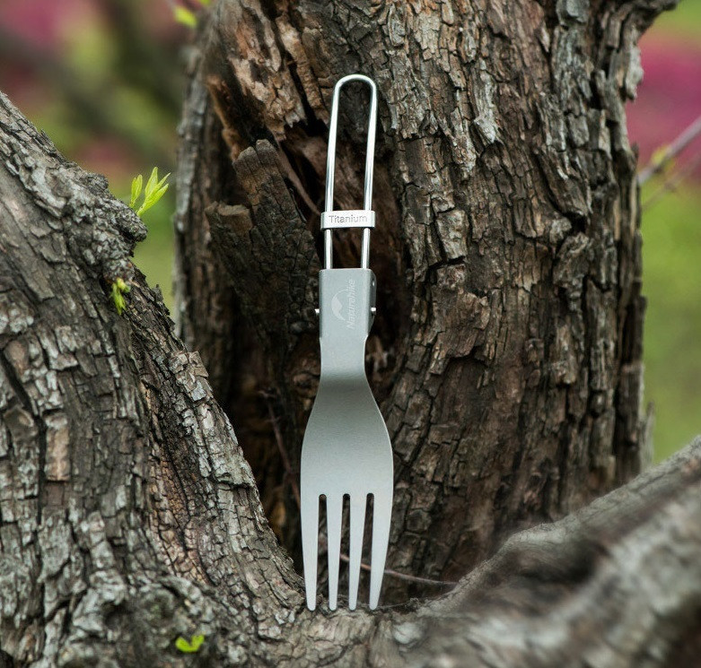 Складная вилка Naturehike Titanium fork NH18C001-J Grey - фото 4 - id-p1955014035