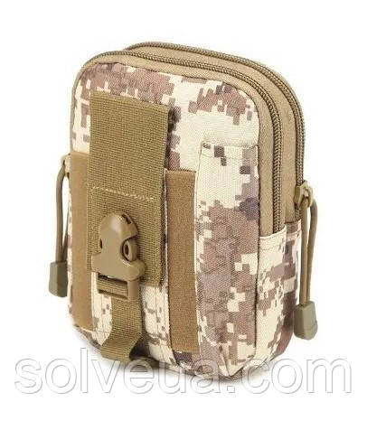 Тактична сумка на пояс, підсумок, органайзер Піксель койот D3-PRM-5.solve, фото 1