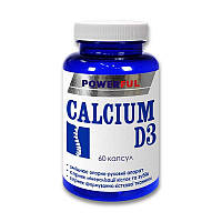 Кальцій + Вітамін D3 POWERFUL капсули 1 г 60 банка MN, код: 6870494