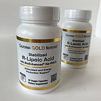 California Gold Nutrition, R lipoic acid, стабілізована R-ліпоєва кислота, 30 капсул