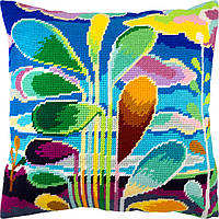Набір для вишивання декоративної подушки Чарівниця Абстракція (дерева) 40×40 см V-243 EJ, код: 7243195