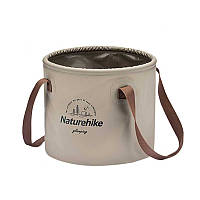 Ведро складное Naturehike Round bucket PVC 10 л NH20SJ040 Light Coffee