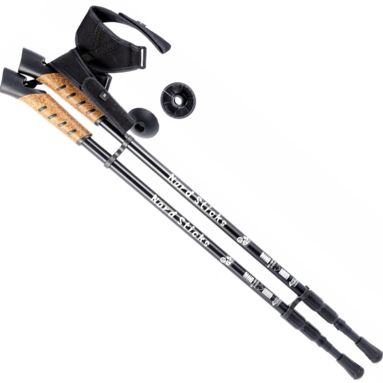 Палиці для скандинавської ходьби Nord Sticks Black ORIGINAL ПОЛЬЩА