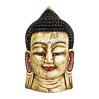 Маска Ручная Работа Непальская Будда 50.5x29x13 см Слоновая кость (25283) KB, код: 2455493