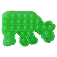Іграшка-антистрес Pop It Люмінесцентний Зелений Бегемот ZZ, код: 6691355