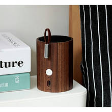 Портативний Bluetooth динамік із вбудованим світильником "Drum" дерево горіх від англійського бренду Gingko