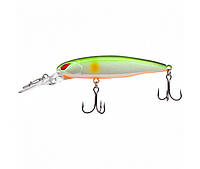 Воблер Nories Laydown Minnow Deep Just Wakasagi SP 66mm 6.1g BR Салатовый оранжевый (1013-156 PR, код: 7742352