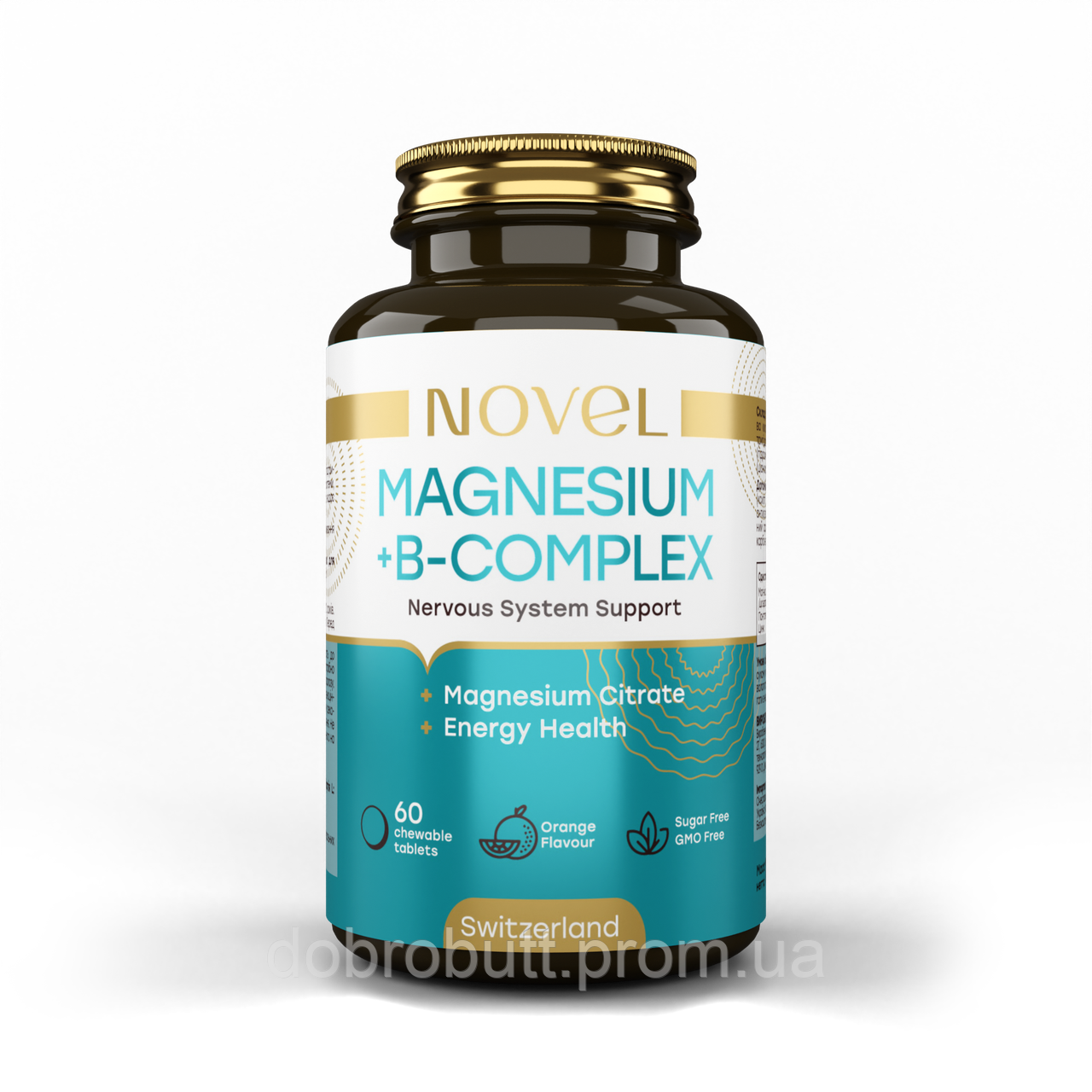 Магний с Витамином В-6 NOVEL Magnesium With Vitamin B6 60 Жевательных ...