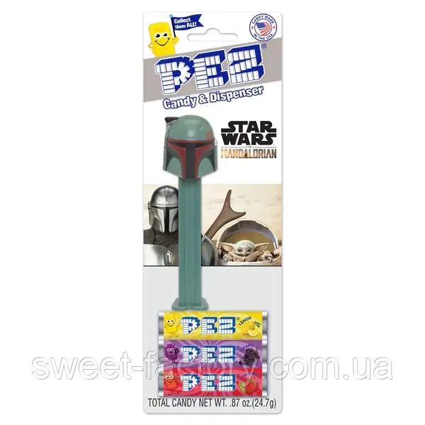 Pez Star Wars Mandalorian Boba Fett 3s 24g