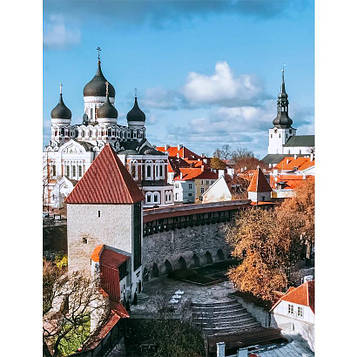 Картина за номерами 40x50 см DIY Таллінський Олександро-Нівський кафедральний собор (FRA 73531)