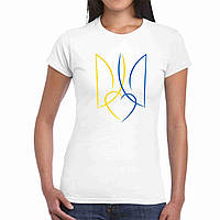 Футболка з патріотичним принтом Кавун Синьо-жовтий герб України Українське Серце Push IT S MY, код: 8121609