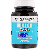 Масло криля для детей Kids Krill Oil Dr. Mercola 60 капсул (15787) EJ, код: 1535515
