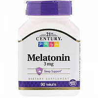 Мелатонін для сну 21st Century Melatonin 3 mg 90 Tabs KB, код: 7907845