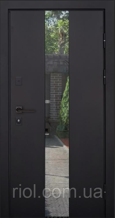 Преміальні вхідні двері з терморозривом Queen Black Замки Mottura, фото 1