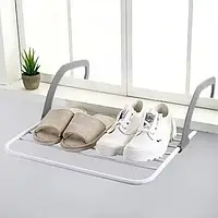 Переносная сушилка для белья Fold Clothes Shelf Серая , Сушилка для белья навесная