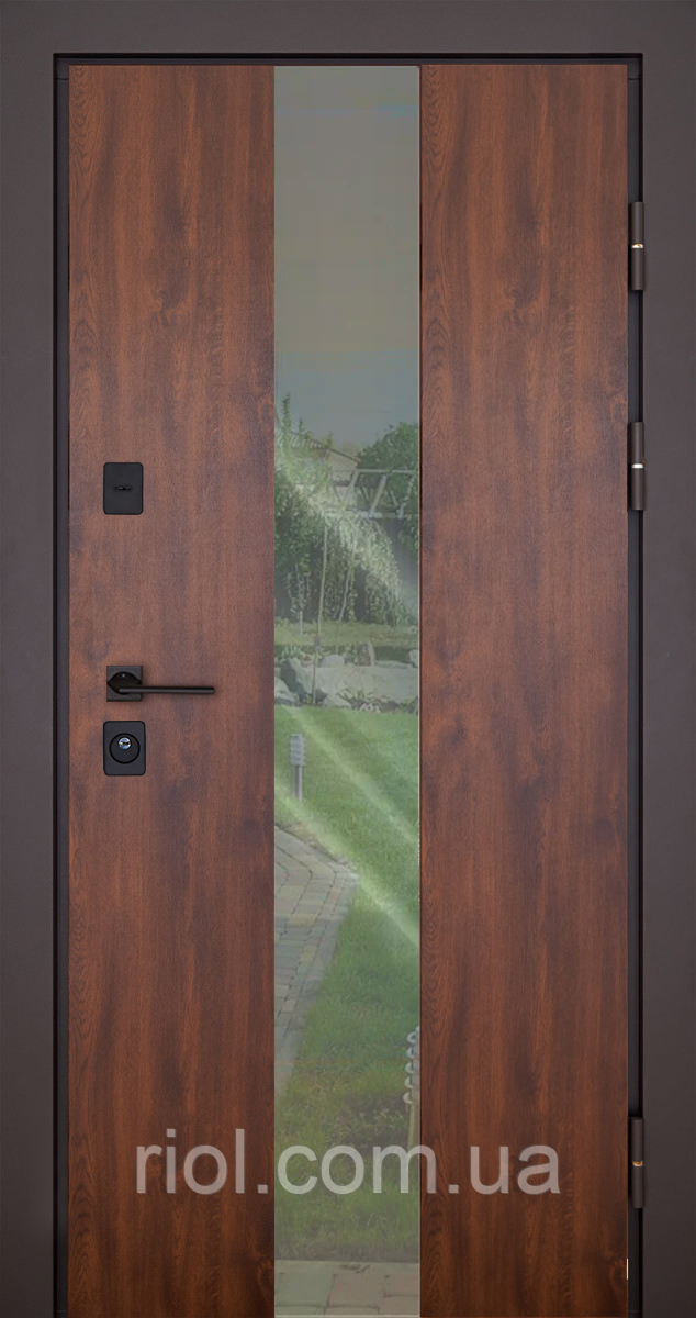 Преміальні вхідні двері з терморозривом Queen Дуб Гарантія 7 років Замки Mottura, фото 1