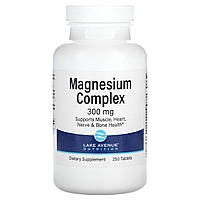 Комплекс магния 300 мг Lake Avenue Nutrition Magnesium Complex для сердца костей мышц 250 таблеток