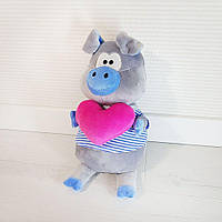 Мягкая игрушка Zolushka Поросенок Хосе с сердцем в голубом (ZL1244) TV, код: 2606537