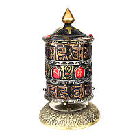 Молитвенный барабан HandiCraft Мани. Медь чеканка инкрустация камнями 17 см (26848) DU, код: 7605132
