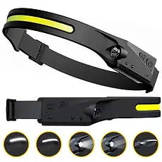 Налобний сенсорний ліхтар BL-G28 All Perspectives Induction Headlamp Гнучкий акумуляторний LED ліхтарик BF, фото 3