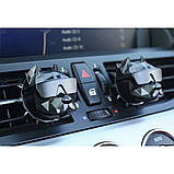 Ароматизатор повітря в машину на обдування Пітбуль чорний матовий, фото 6