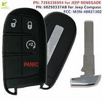 Ключ Dodge Smart Key 4 кнопки, id46 (pcf7945), 433Mhz, 68066350AD, FCC ID:M3N 40821302, IC:7812A-40821302