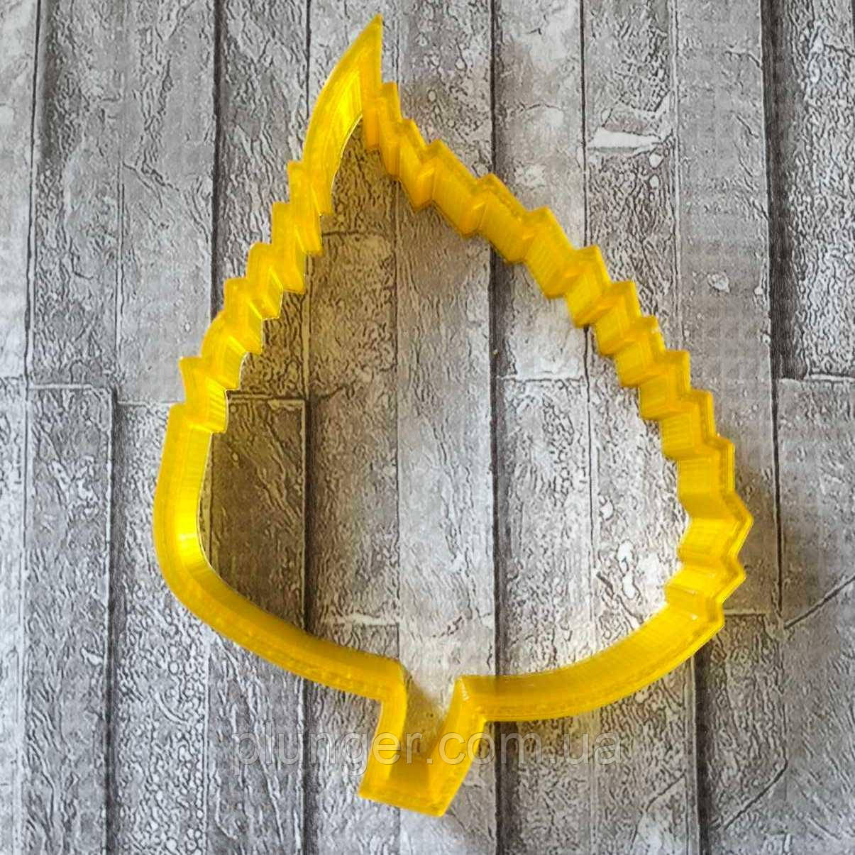 Вирубка кондитерська пластикова Листочок 10 см, фото 1