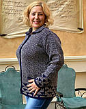 Тепла жіноча кофта кардиган Тканина в'язка трикотаж Розмір універсальний 52-60, фото 2