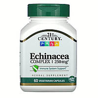 Комплекс з екстрактом ехінацеї, Echinacea complex, 21st Century, 250 мг на порцію, 60 капсул