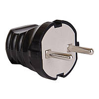 Вилка LXL 124BL штепсельна "Мімоза" чорна