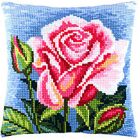Набір для вишивання декоративної подушки Чарівниця Троянда 40×40 см Z-31 FT, код: 7243371