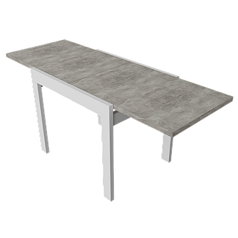 Стіл обідній розсувний Неман КОРС mini Білий/Білий Бетон/Білий