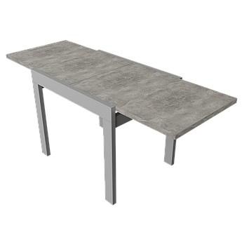 Стіл обідній розсувний Неман КОРС mini Білий/Білий Бетон/Сірий