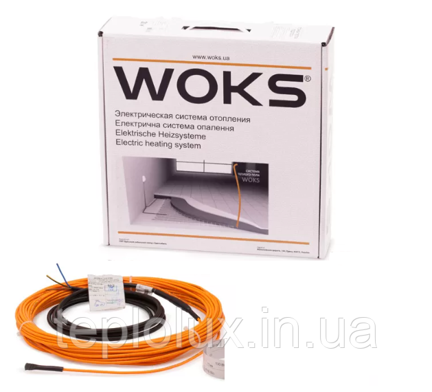 Тонкий кабель під плитку Woks-10, 150 Вт (16 м) 1,0-1,9 м2