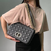 Черная женская сумка Christian Dior Large Caro Bag