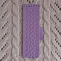 Клапан для сумки вузький. "Орнамент". Бузок П2