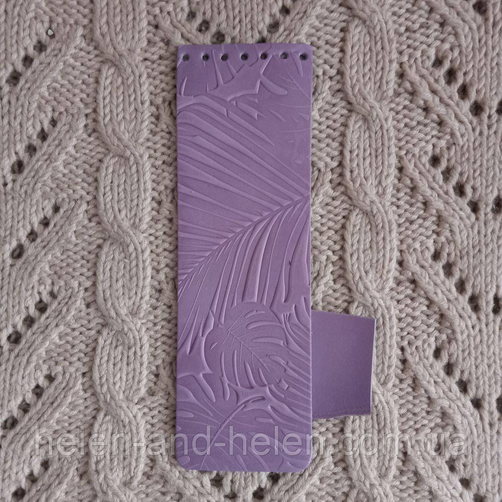 Клапан для сумки вузький. "Пальми". Бузок П2, фото 1